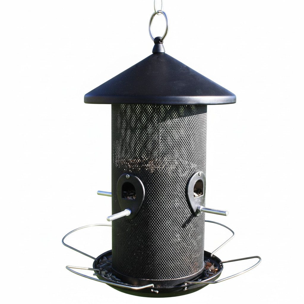 Futterstation Premium XL Vogelfutterspender Vogelfutterhaus Metall Futtersilo
