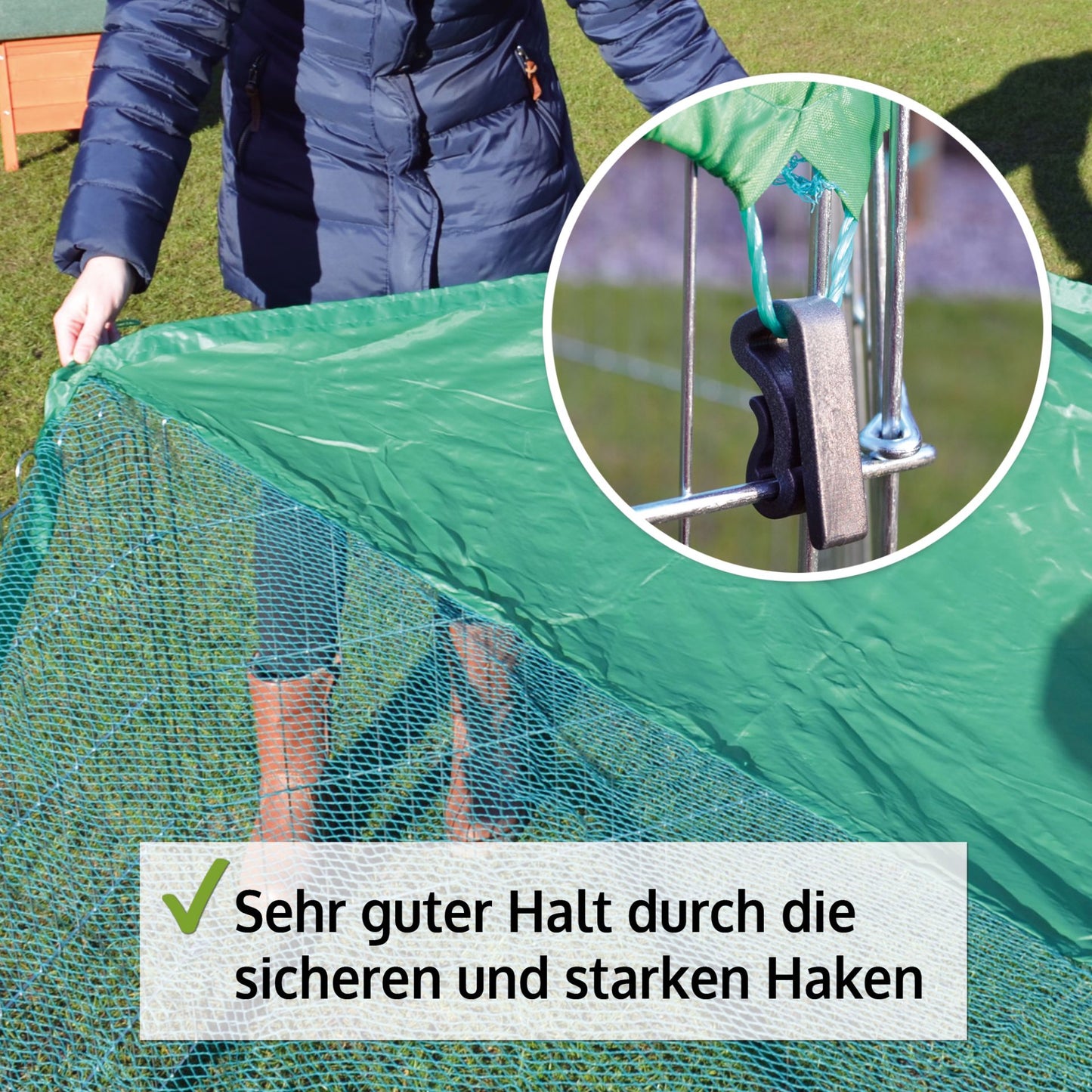 Auslaufgehege Kleingehege Tiergehege 8 Gitterelemente à 75 × 75 cm