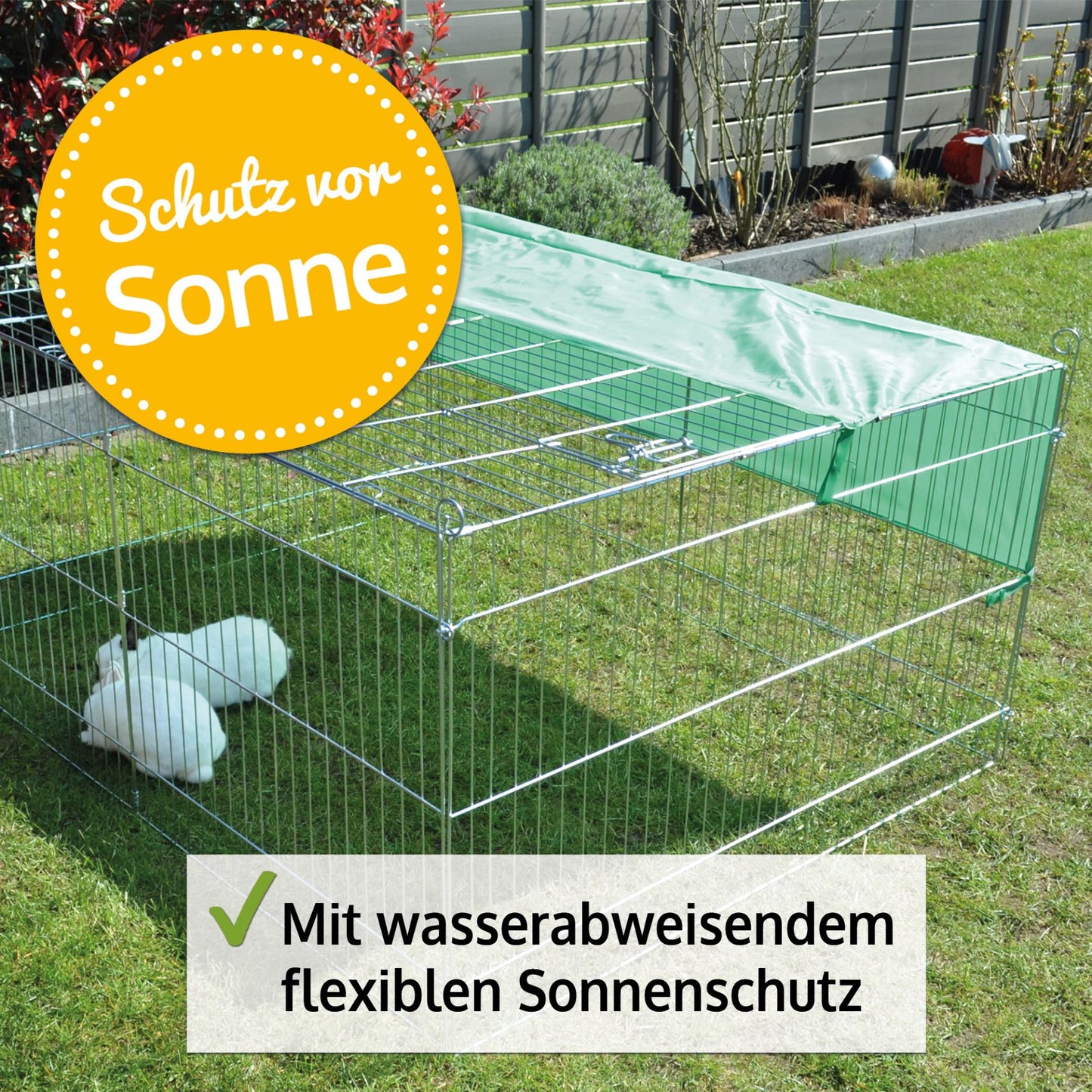 Auslaufgehege Kleingehege Tiergehege Größe XL 216 × 116 × 65 cm