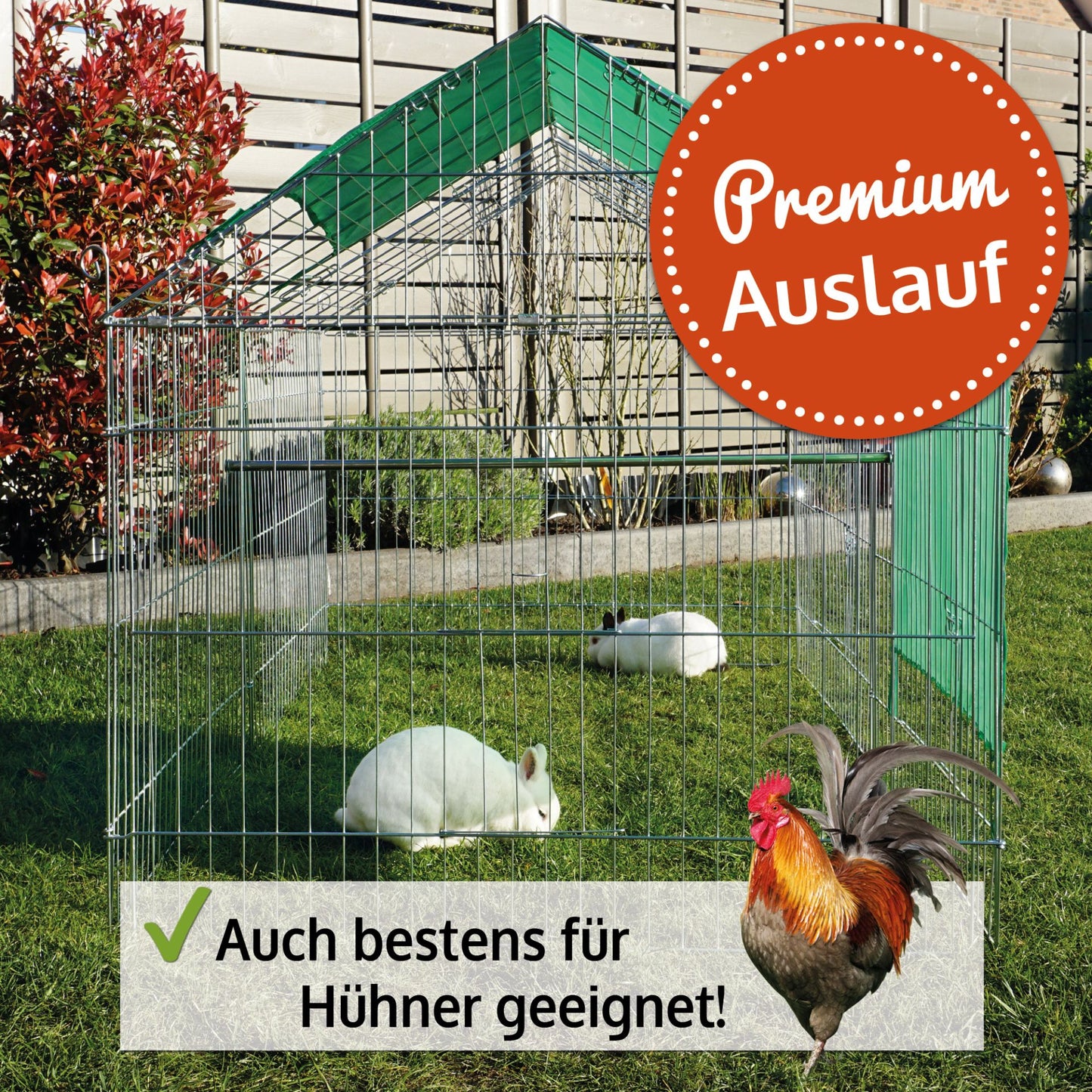 Auslaufgehege Kleingehege Tiergehege Maße: 200 × 102 × 96 cm