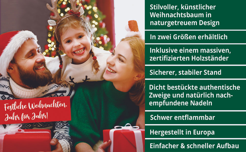 Künstlicher Weihnachtsbaum Tannebaum Weihnachten 220cm 06