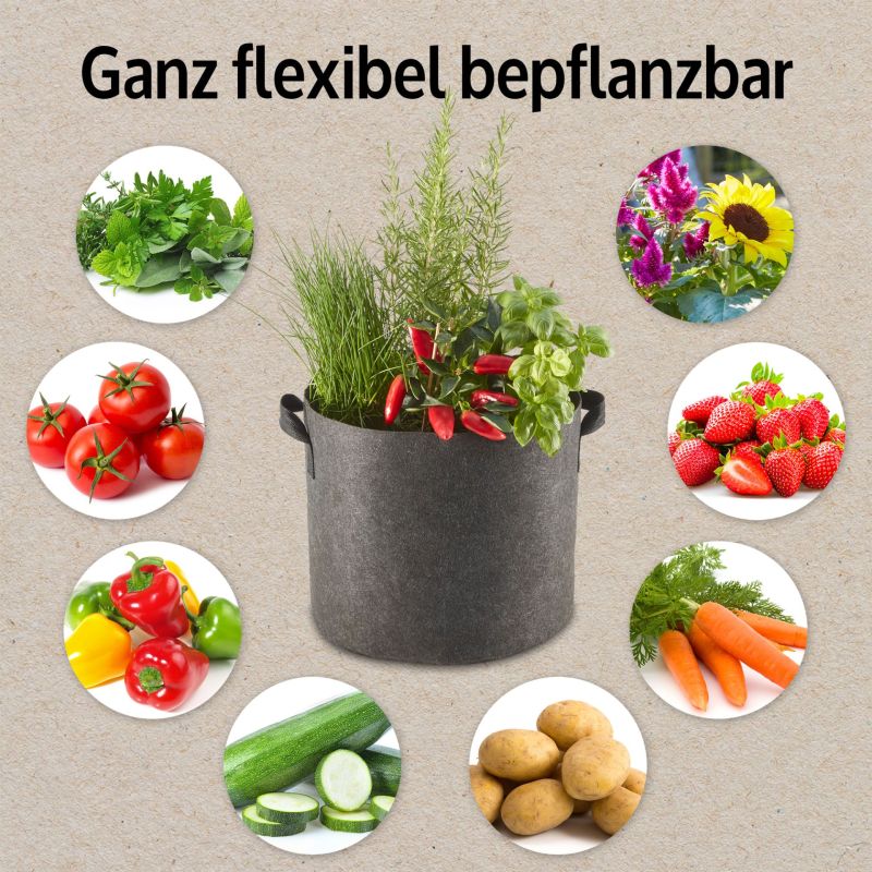 Pflanzsäcke 3 mal 30 Liter & 3 mal 60 Liter