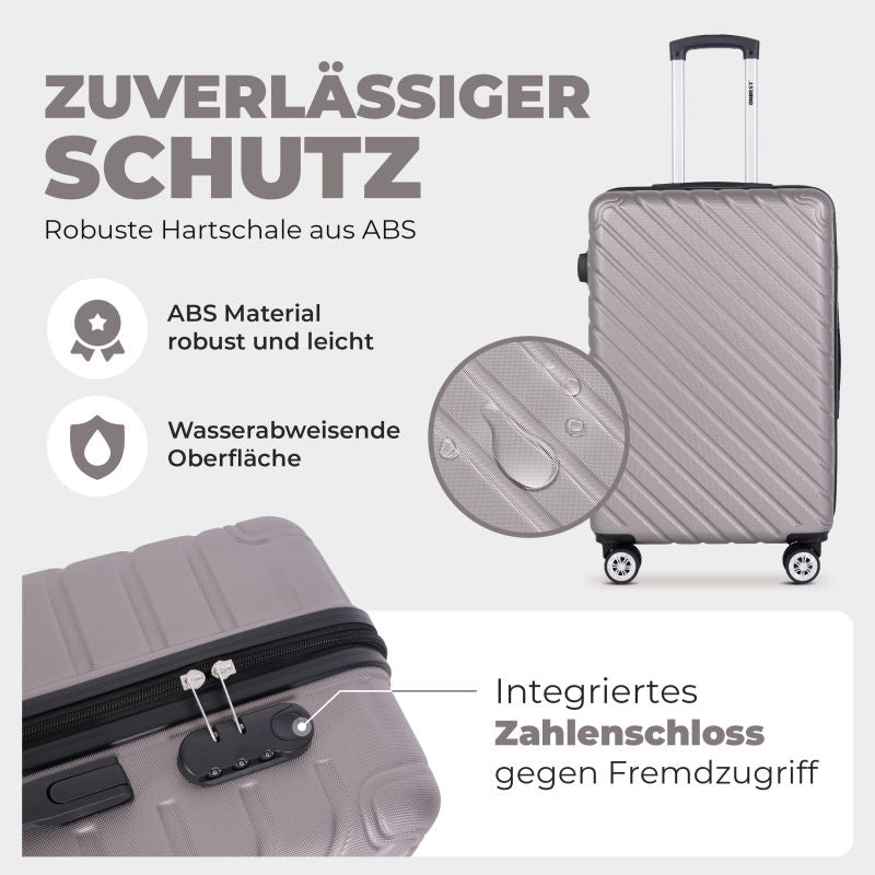 Kofferset 3-teilig Champanger Koffer Reisen 20" 24" 28"