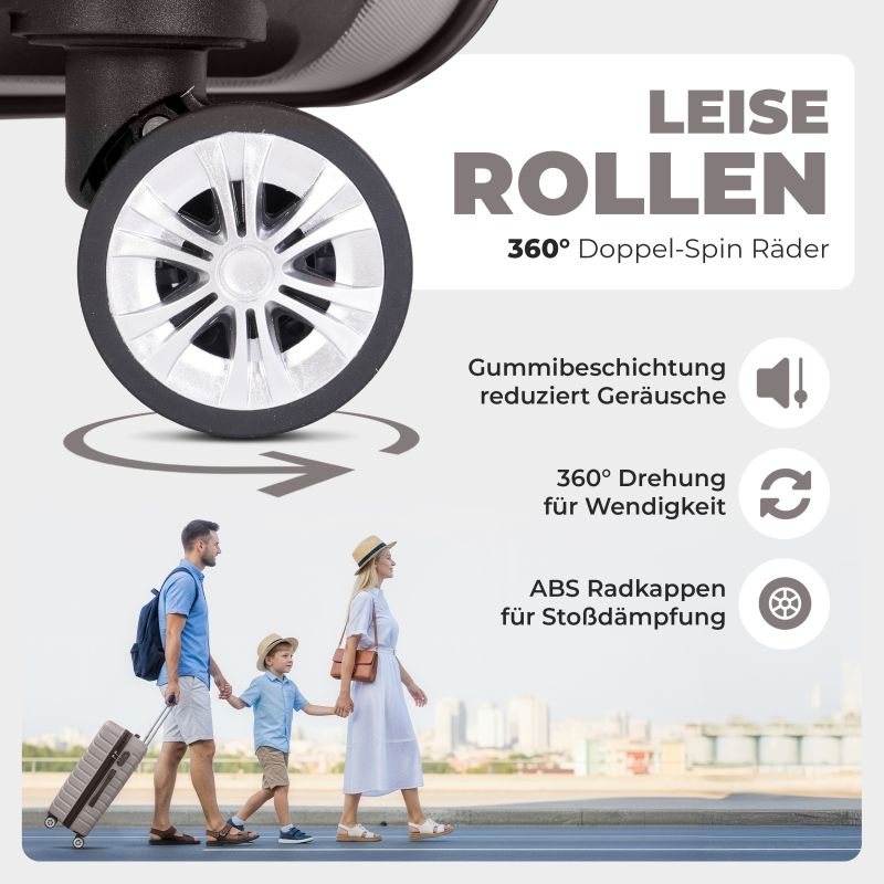 Kofferset 3-teilig Champanger Koffer Reisen 20" 24" 28"