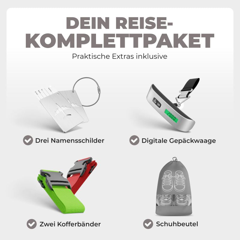 Kofferset 3-teilig Champanger Koffer Reisen 20" 24" 28"