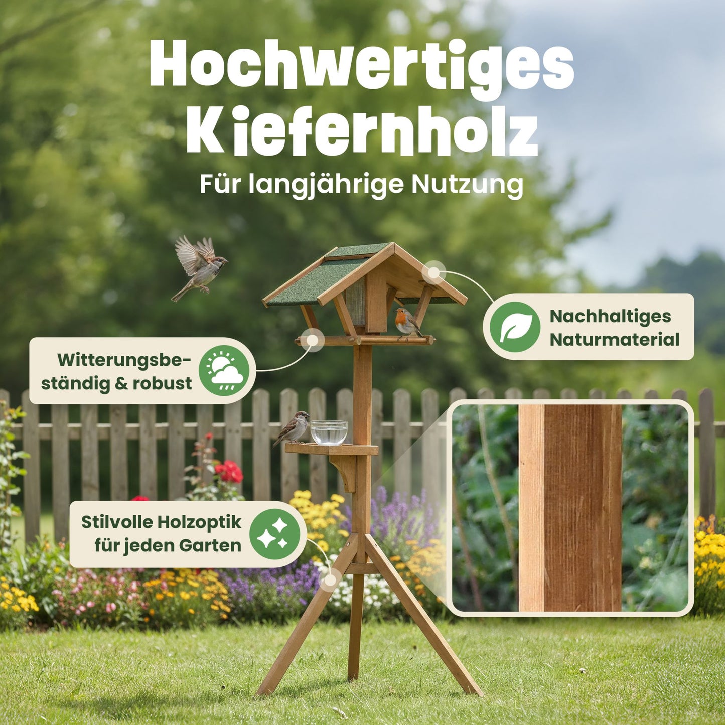 Vogelhaus Futterstation Futterhaus mit Ständer Heaven