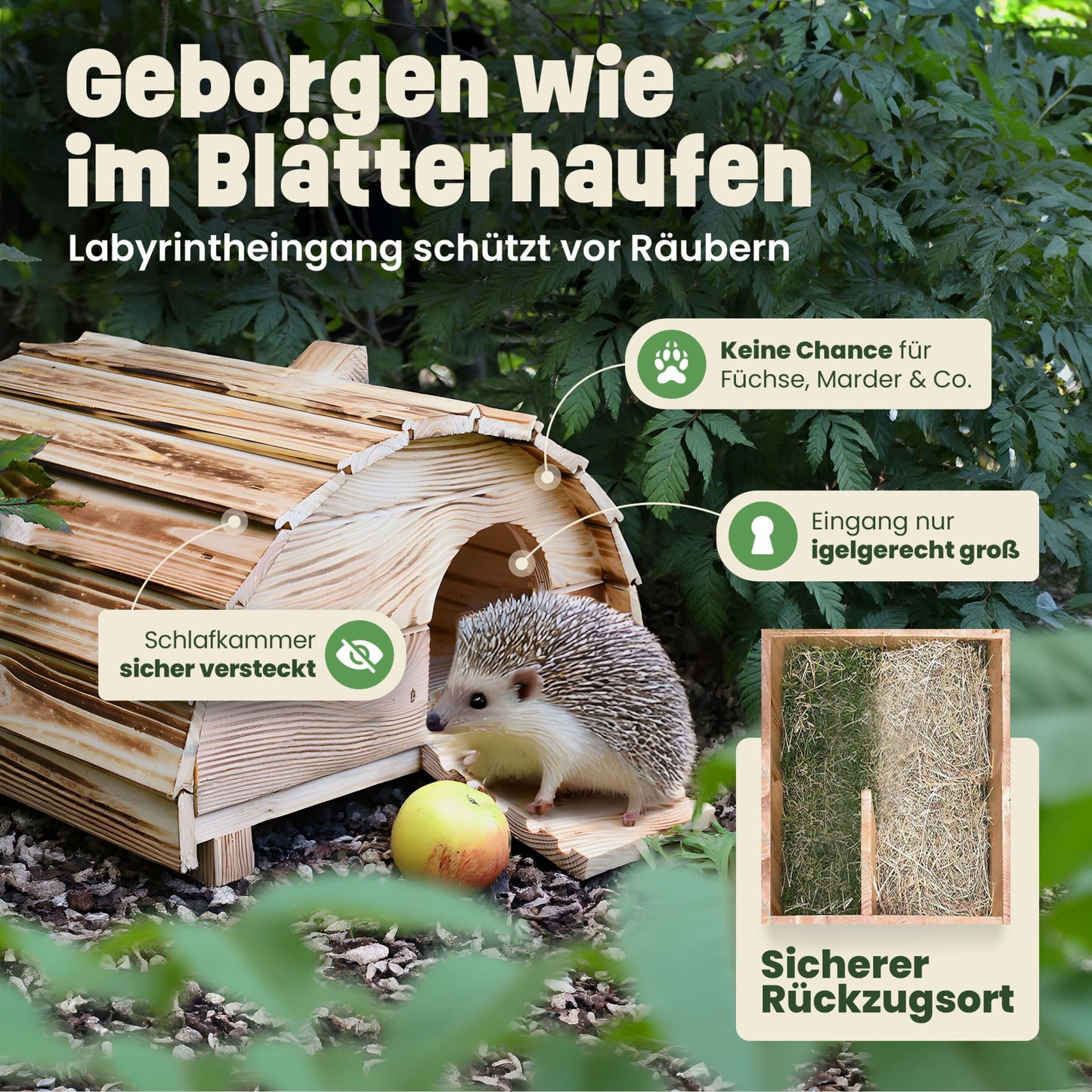 Igelhaus Igelhöhle Schlafplatz Knut