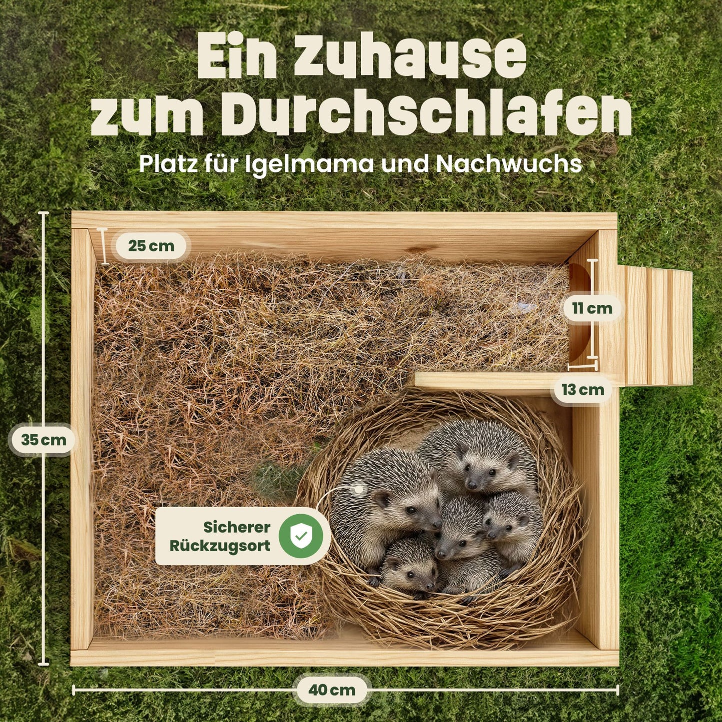 Igelhaus Igelhöhle Schlafplatz Knut
