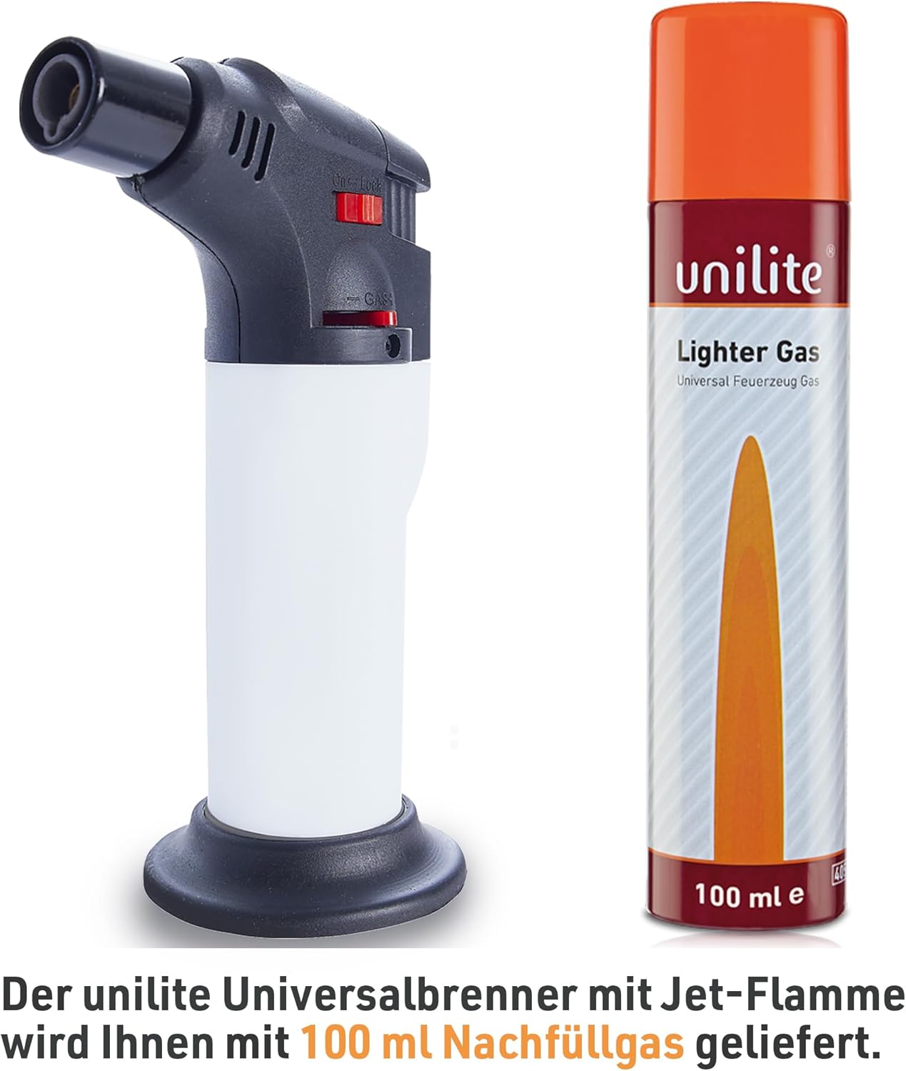 Sturmfeuerzeug Tokyo Weiss + 100 ml Nachfüllgas