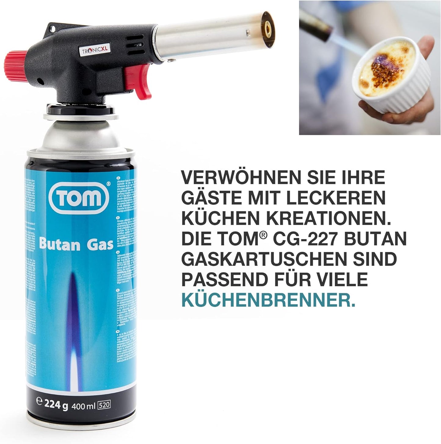 14 mal CG-227 Butan Gaskartuschen