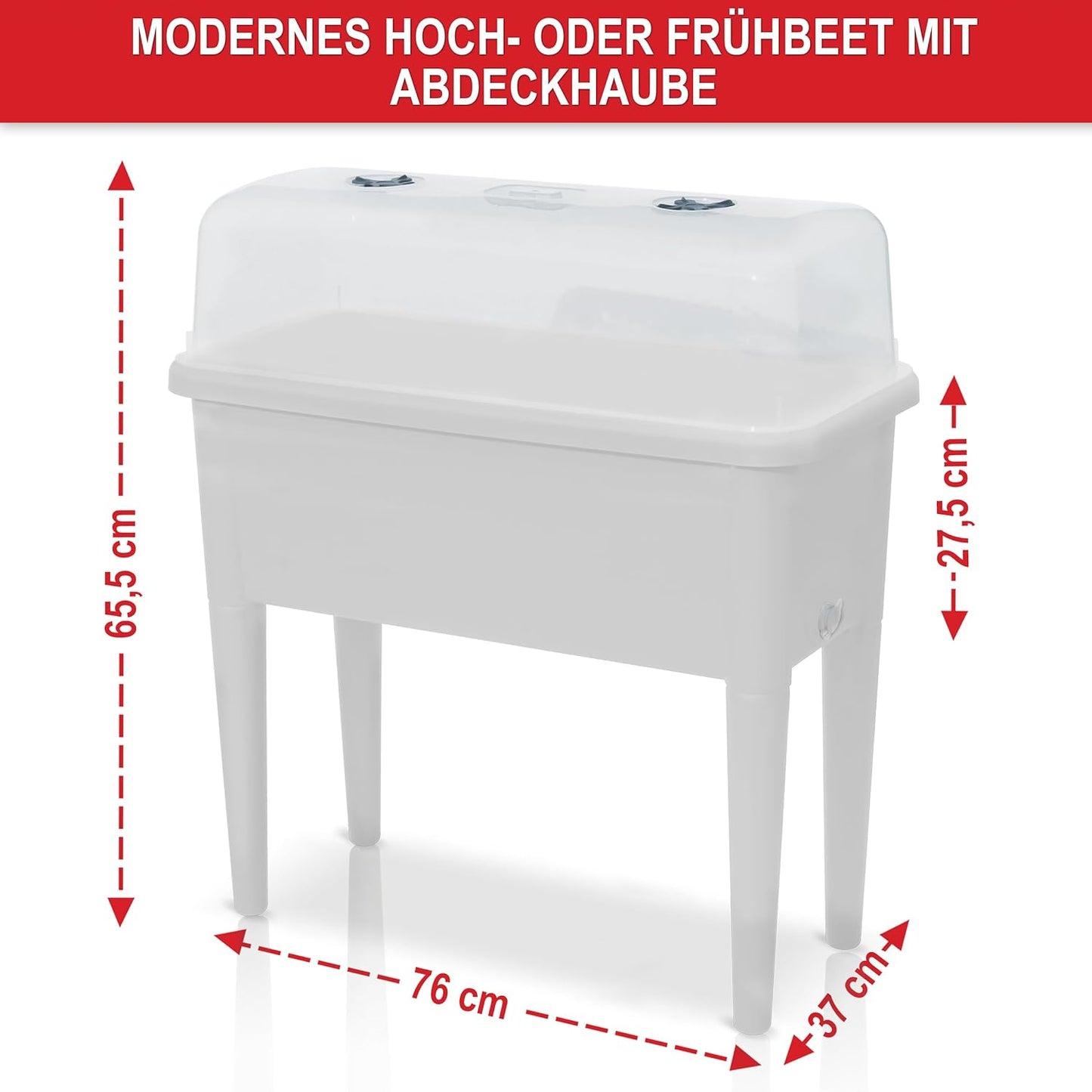 Hochbeet Frühbeet Kräuterhochbeet Anzucht Pflanzkasten Weiss