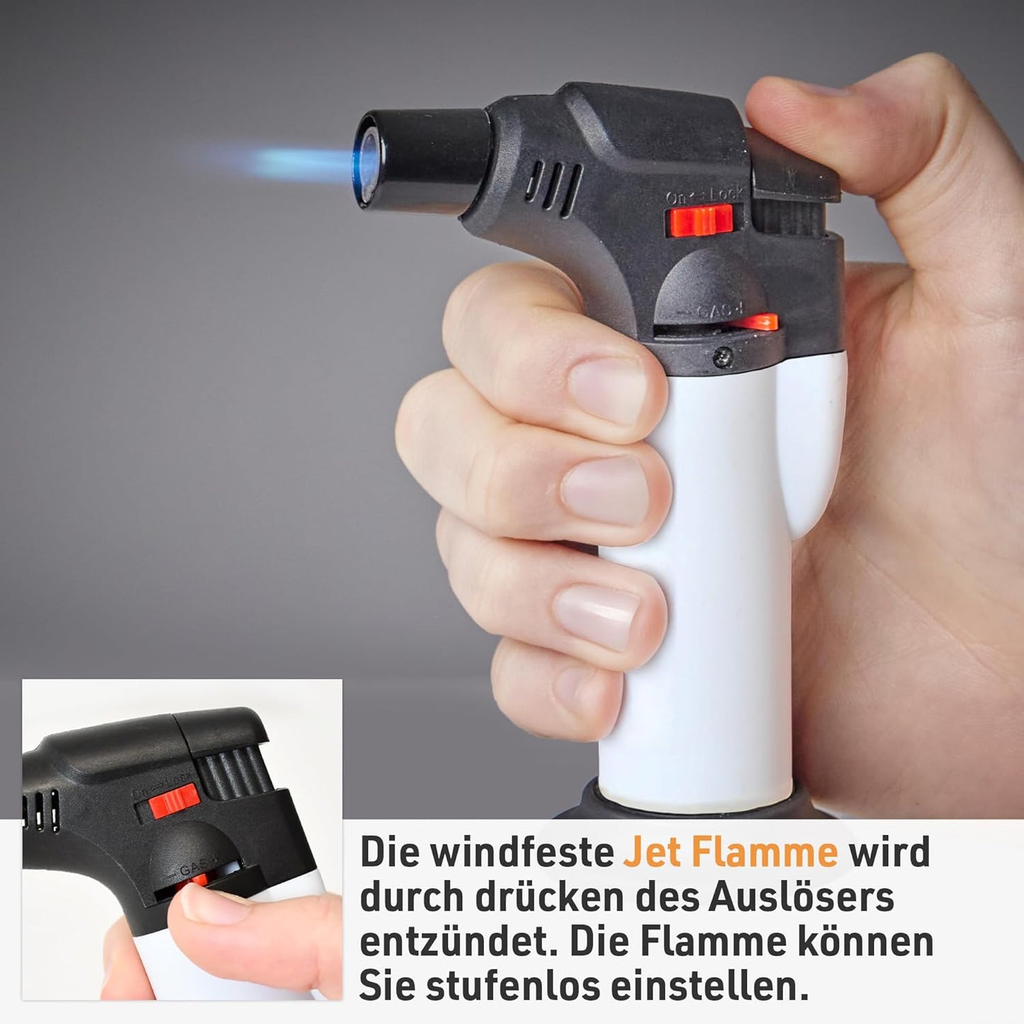 Sturmfeuerzeug Tokyo Weiss + 100 ml Nachfüllgas