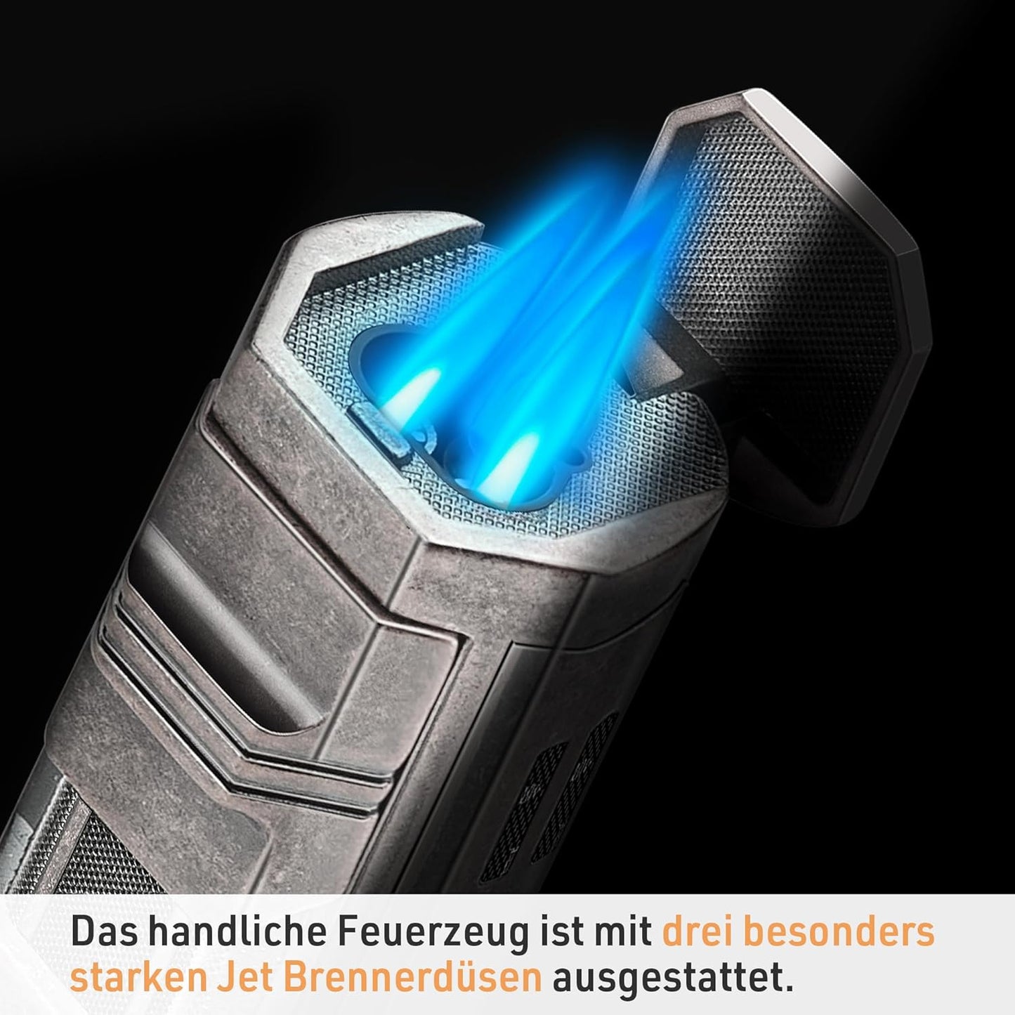 Unilite Feuerzeug Silber Jet 49 Sturmfeuerzeug