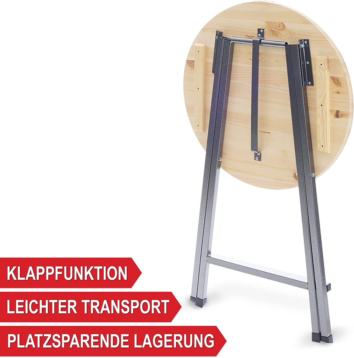 Stehtisch Gartentisch Klapptisch Bistrotisch Massive Tischplatte aus FSC Holz