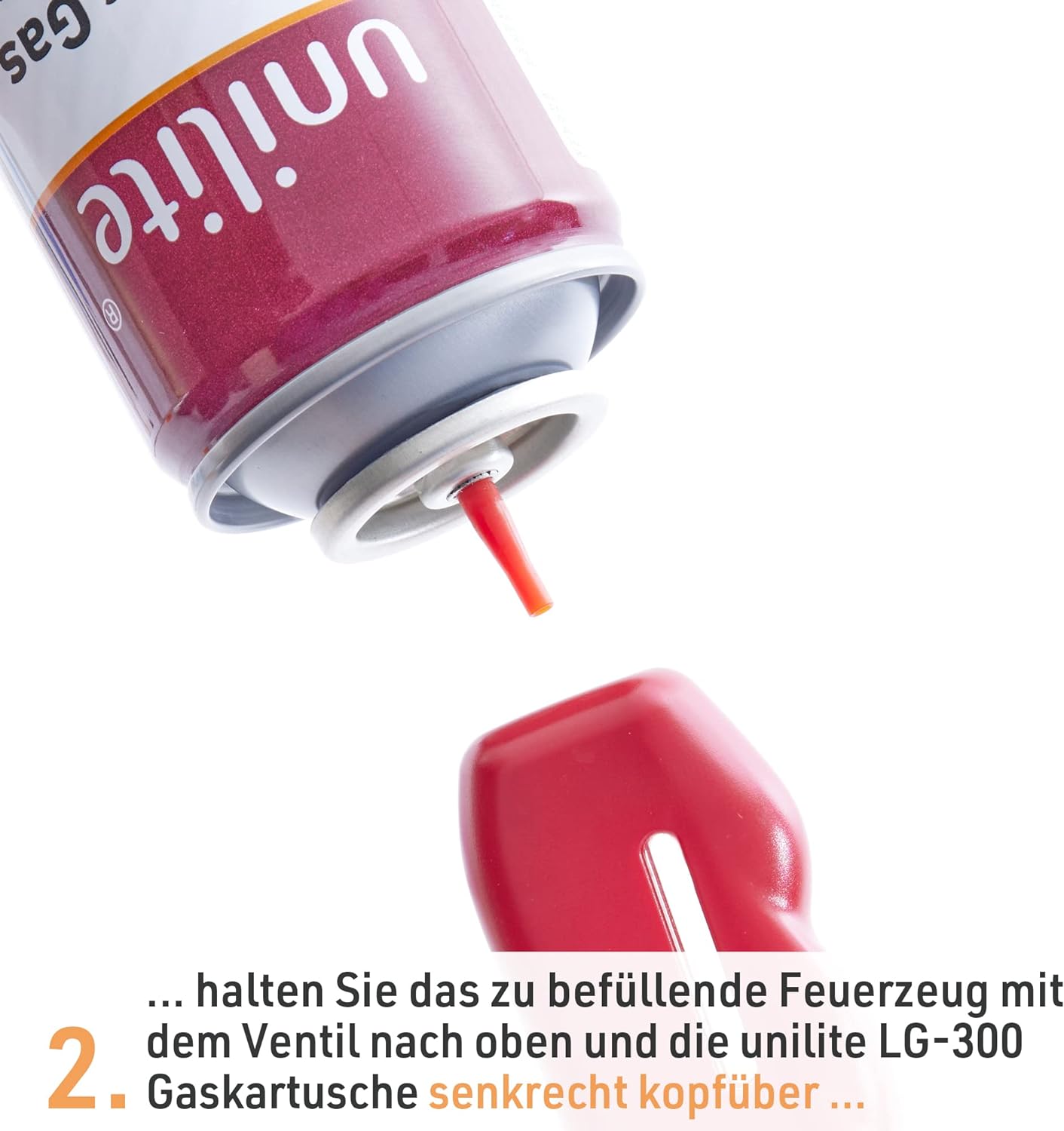 2 Dosen LG-300 UNILITE Feuerzeug Gas