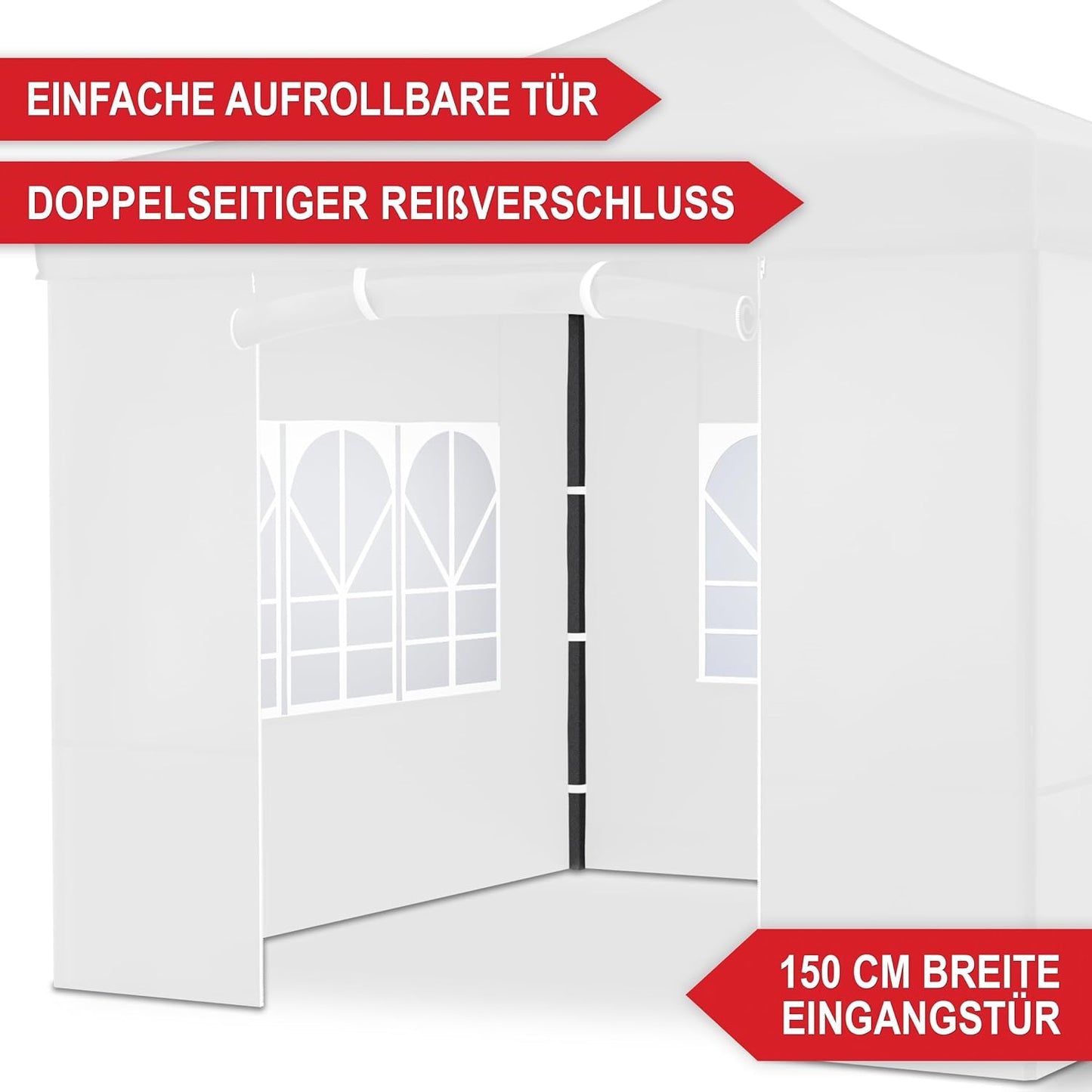 Pavillon Partyzelt Weiss Garten 3 x 3 Meter