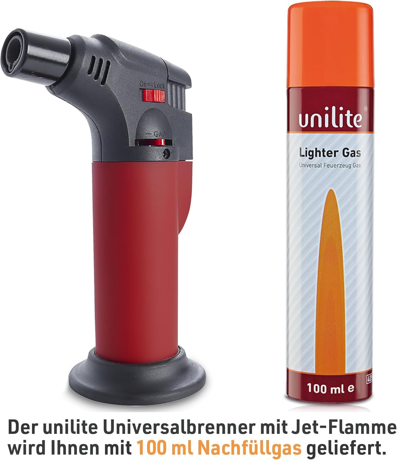 Sturmfeuerzeug Tokyo Rot + 100 ml Nachfüllgas