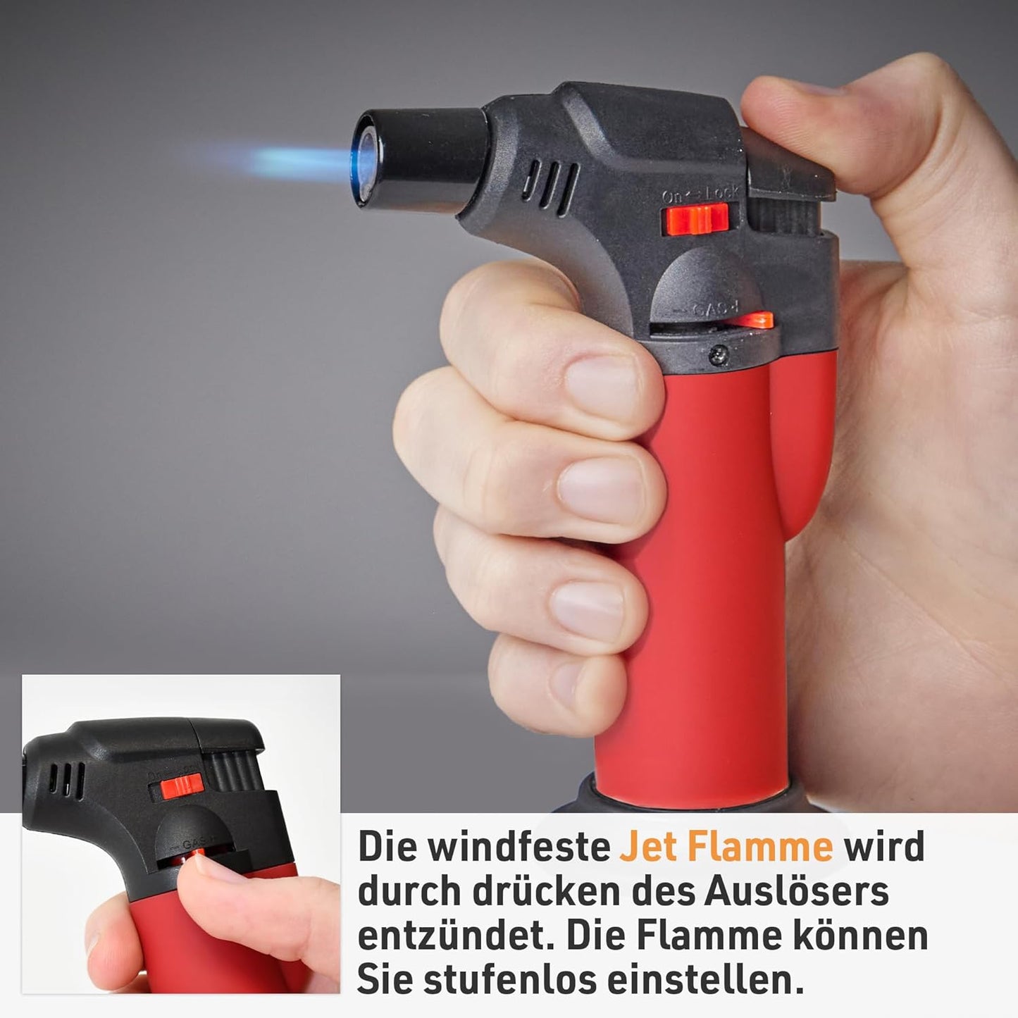 Sturmfeuerzeug Tokyo Rot + 100 ml Nachfüllgas