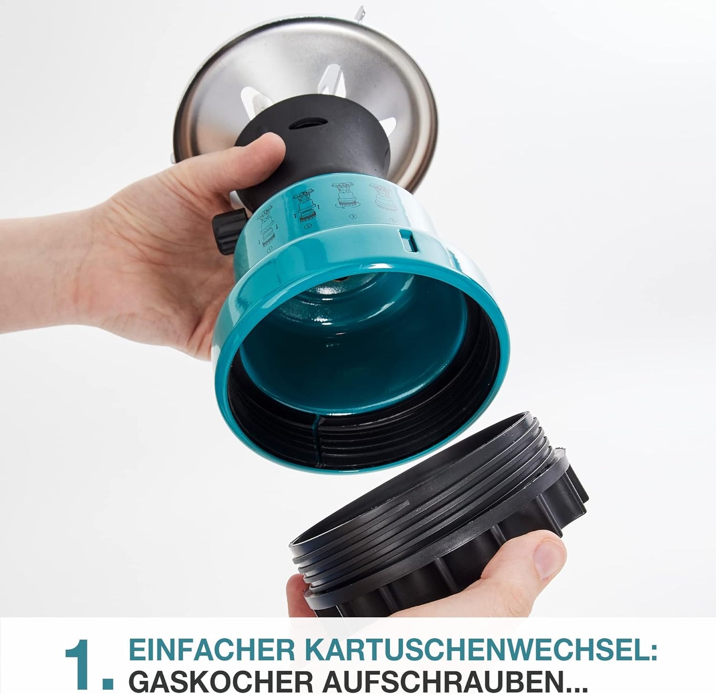 Gaskocher GK-190 + 4 mal 190 Gaskartuschen