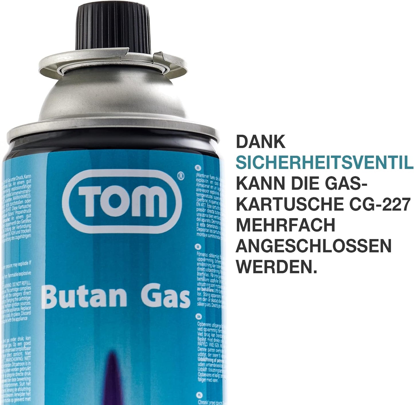 12 mal CG-227 Butan Gaskartuschen