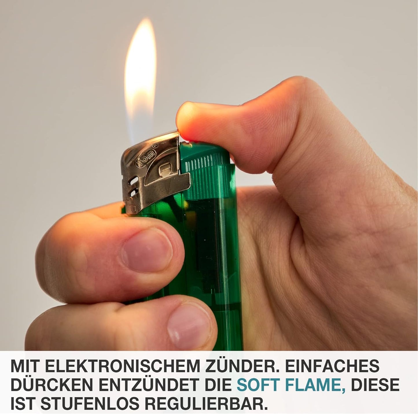 50 Elektro-Feuerzeuge mit Gas befüllt 5 Farben Elektronik Feuerzeug Gasfeuerzeug