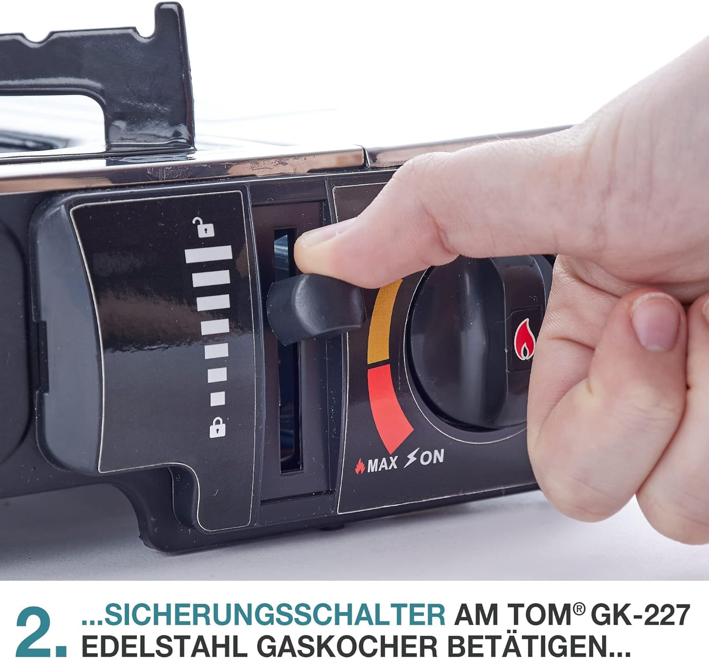 Campingkocher Edelstahl + 16 Butangas-Kartuschen CG-227