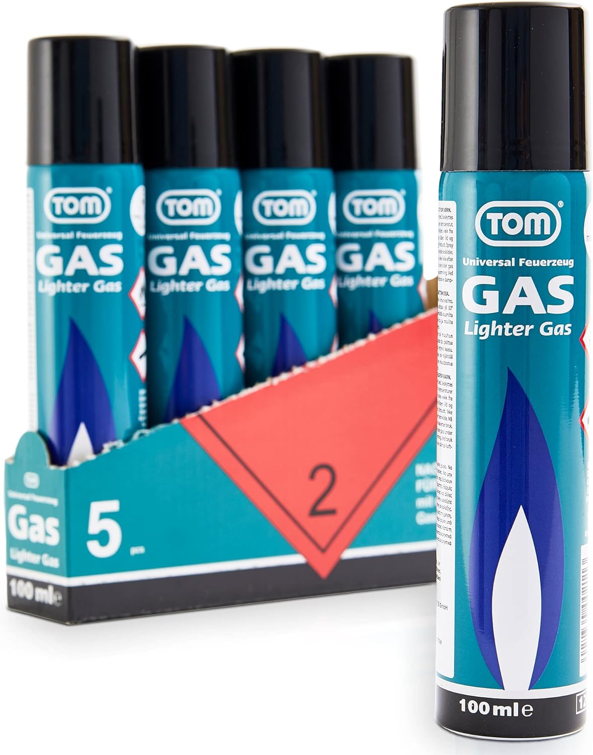 Feuerzeuggas 100ml 5er Set