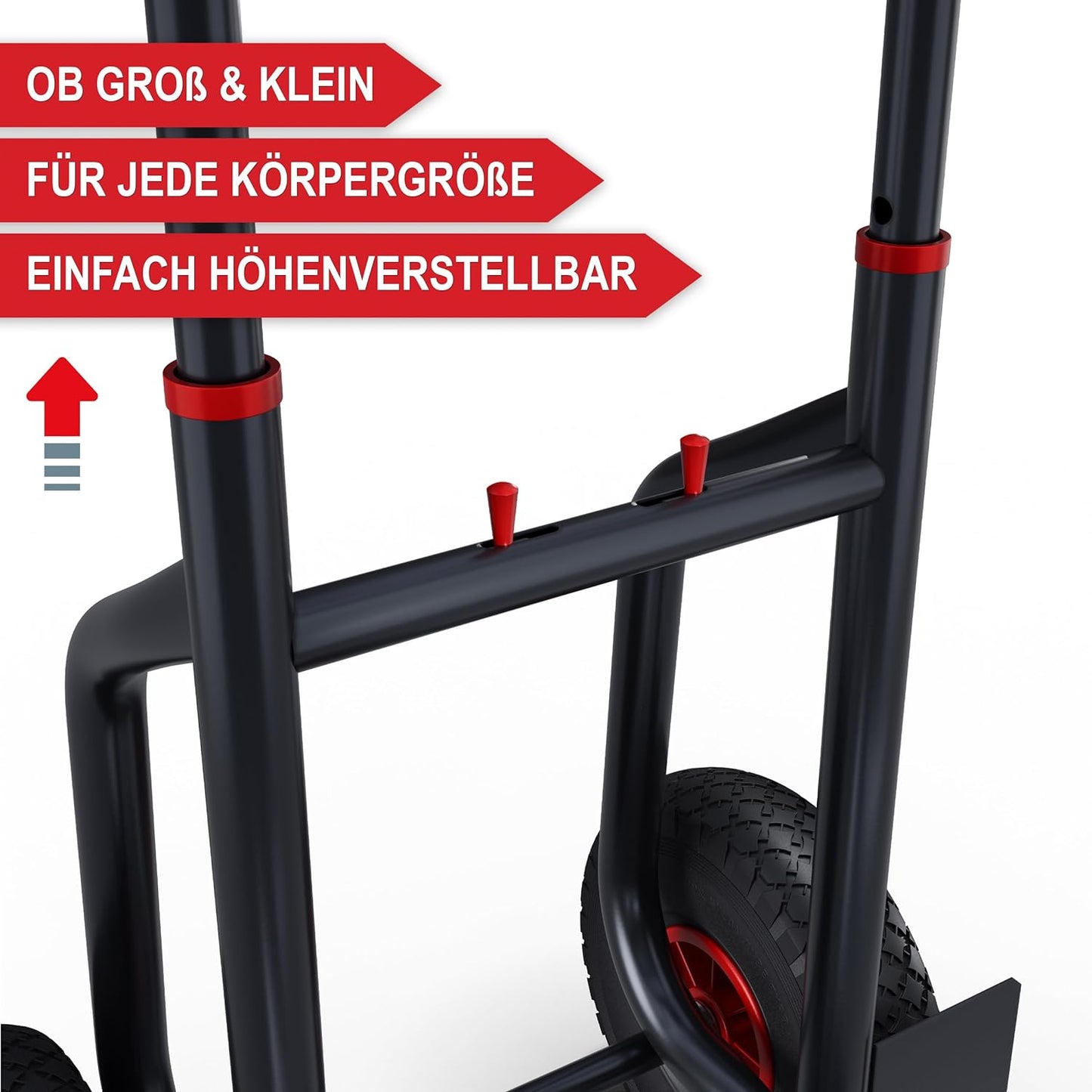 Sackkarre klappbar 200kg Tragkraft luftbefüllte Reifen Lastenkarre Transportkarre