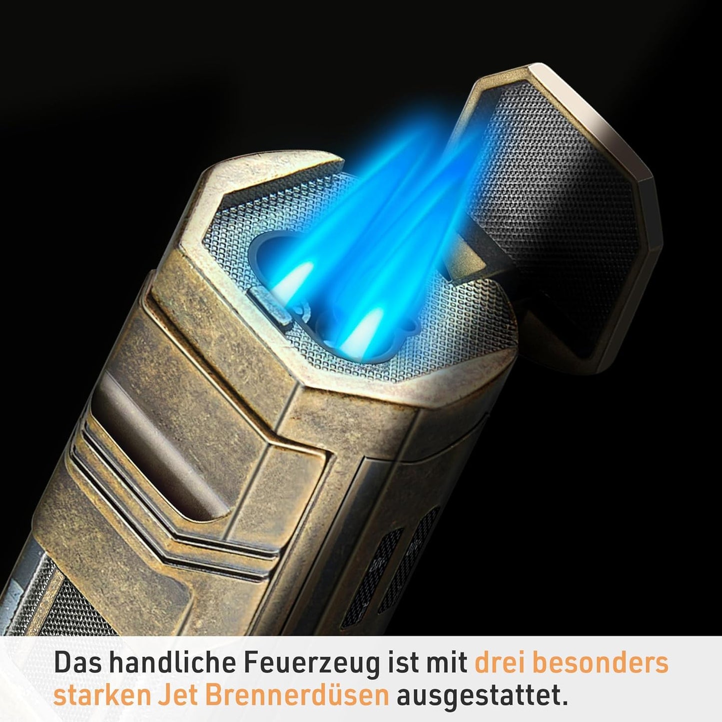 Unilite Feuerzeug Bronze Jet 491 Sturmfeuerzeug