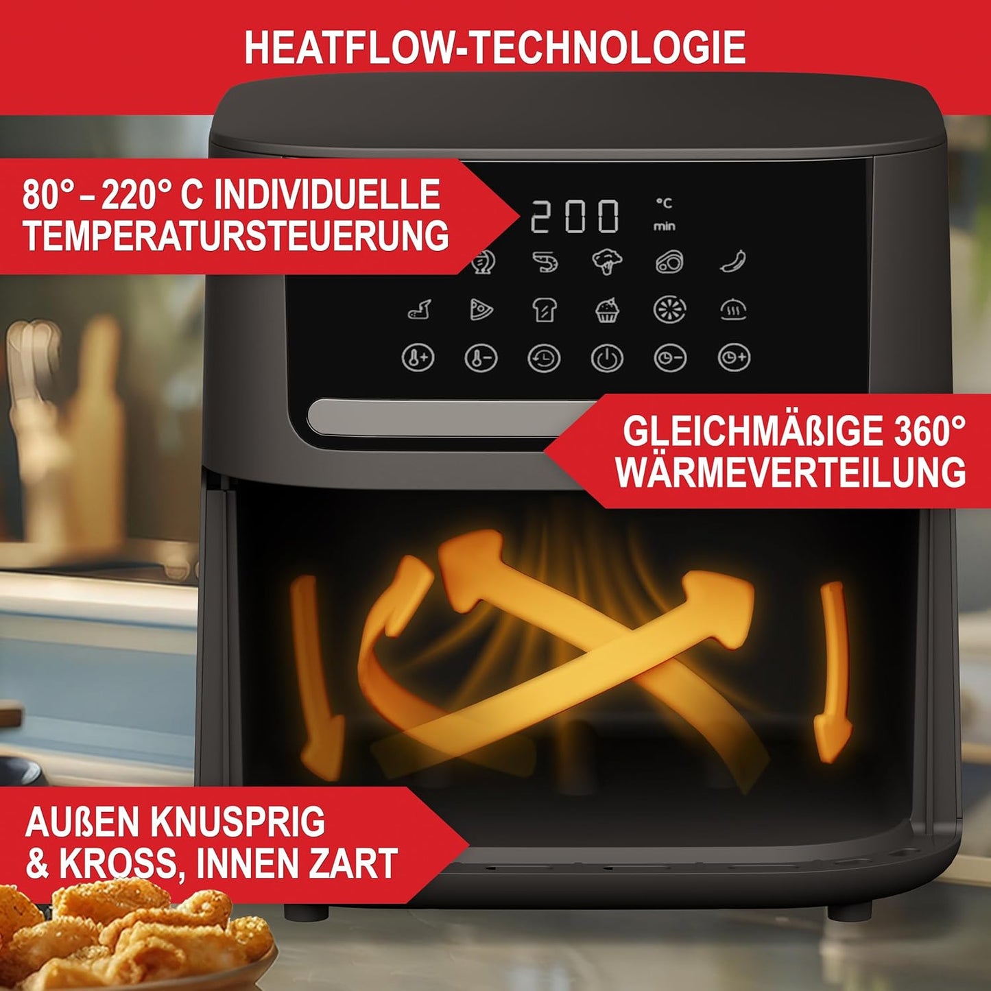 Heißluftfritteuse Airfryer