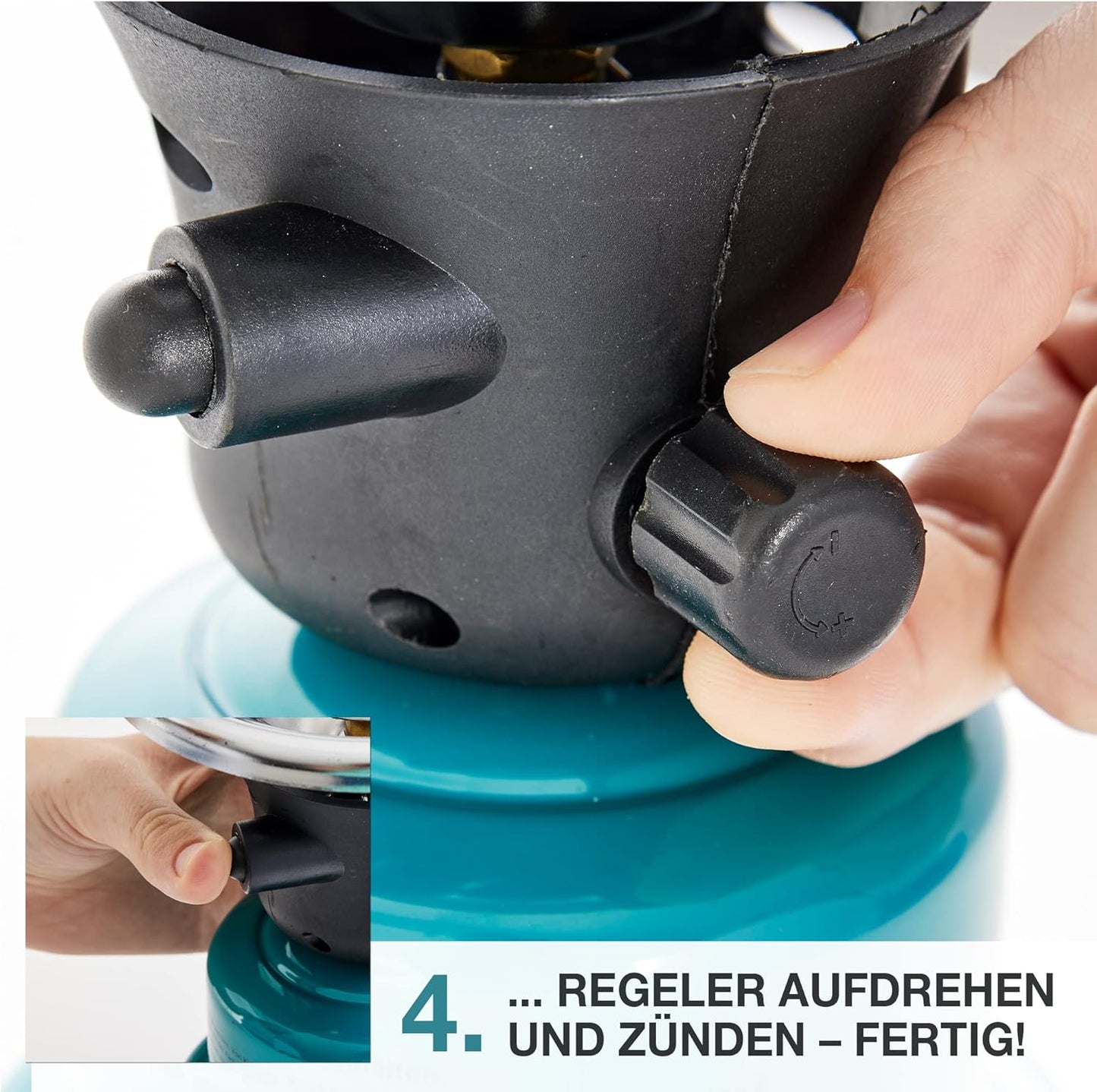Gaskocher GK-190 + 4 mal 190 Gaskartuschen