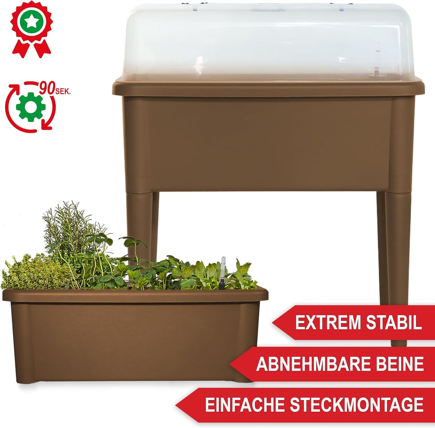 Hochbeet Frühbeet Kräuterhochbeet Anzucht Pflanzkasten Coffee