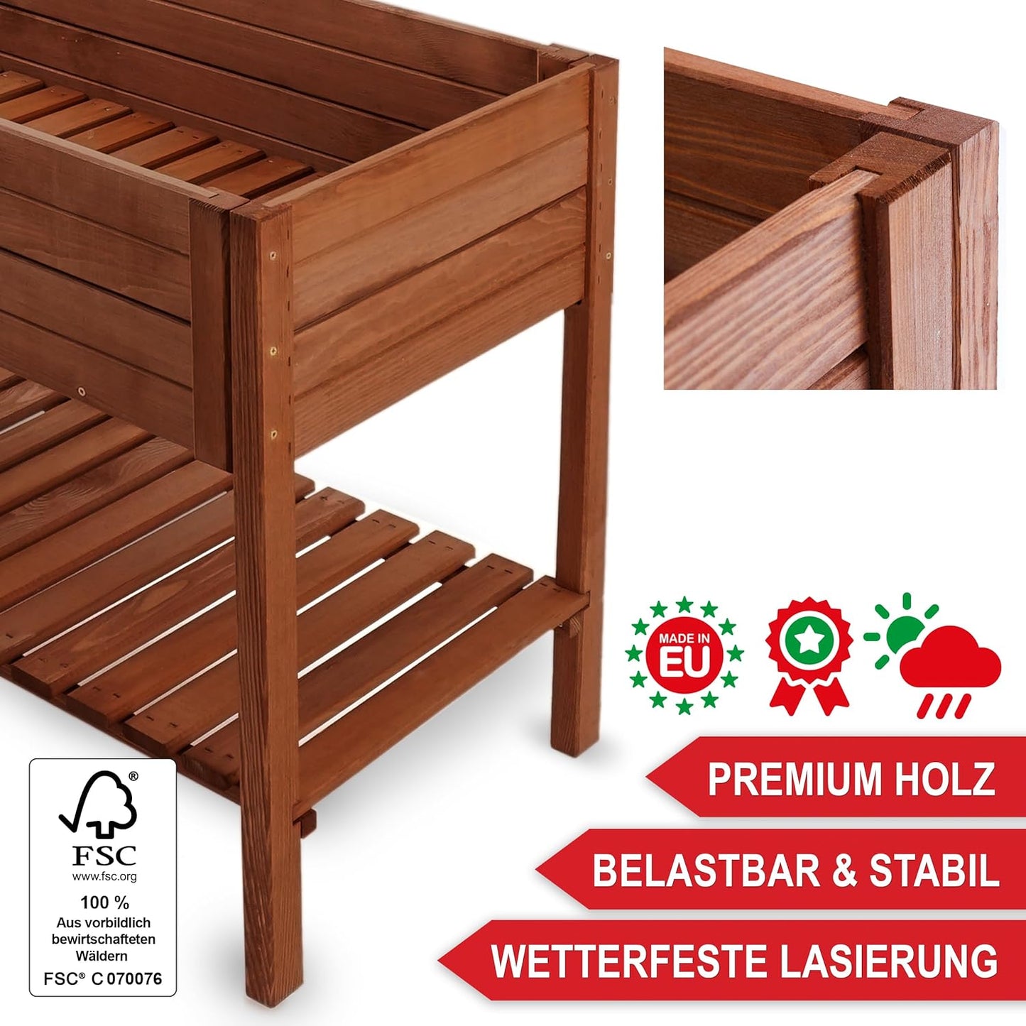 XXL Hochbeet Pflanztisch Blumenbank