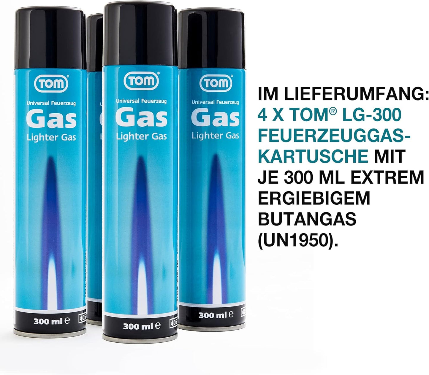 Feuerzeuggas 4 mal 300ml