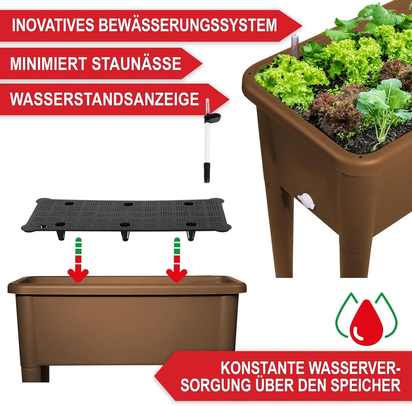 Hochbeet Frühbeet Kräuterhochbeet Anzucht Pflanzkasten Coffee