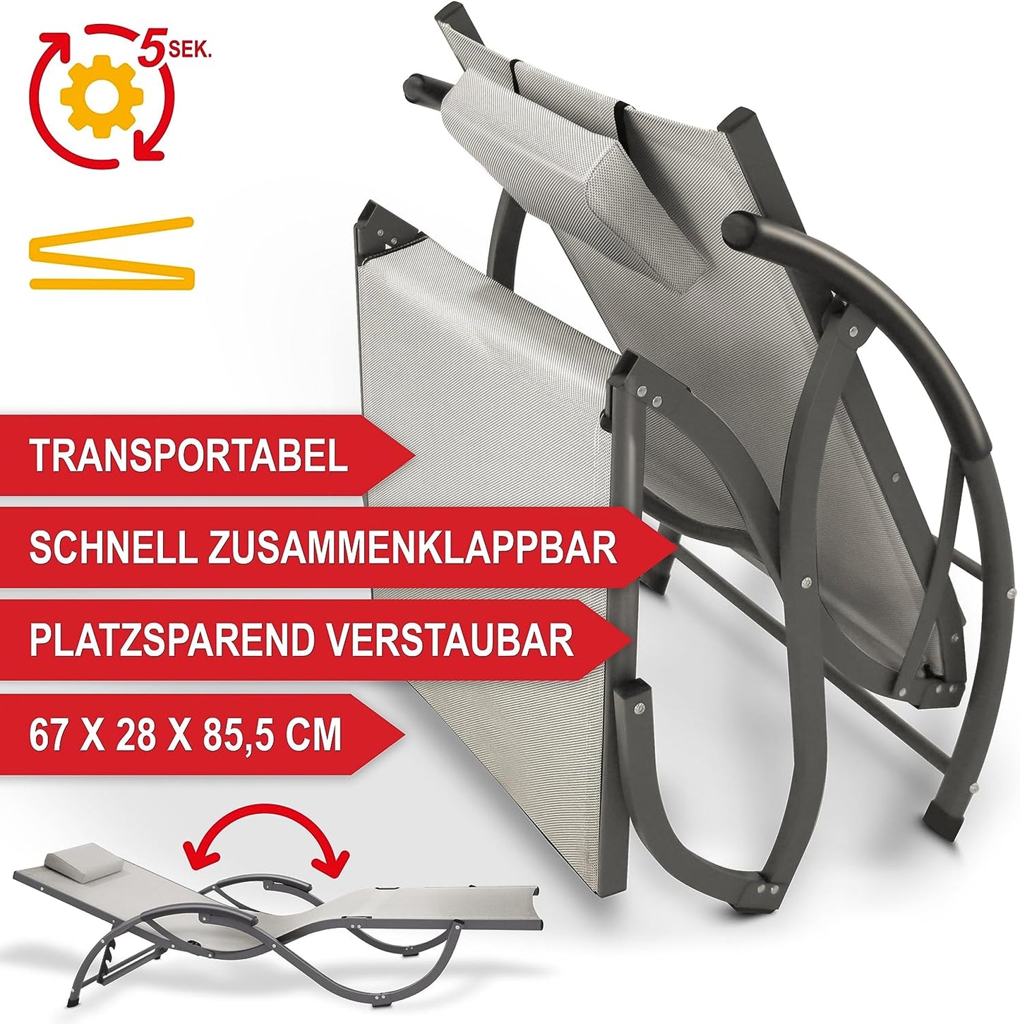 BITTE LESEN !!! Retourenware ! Sonnenliege Relaxliege Liege Madrid Creme