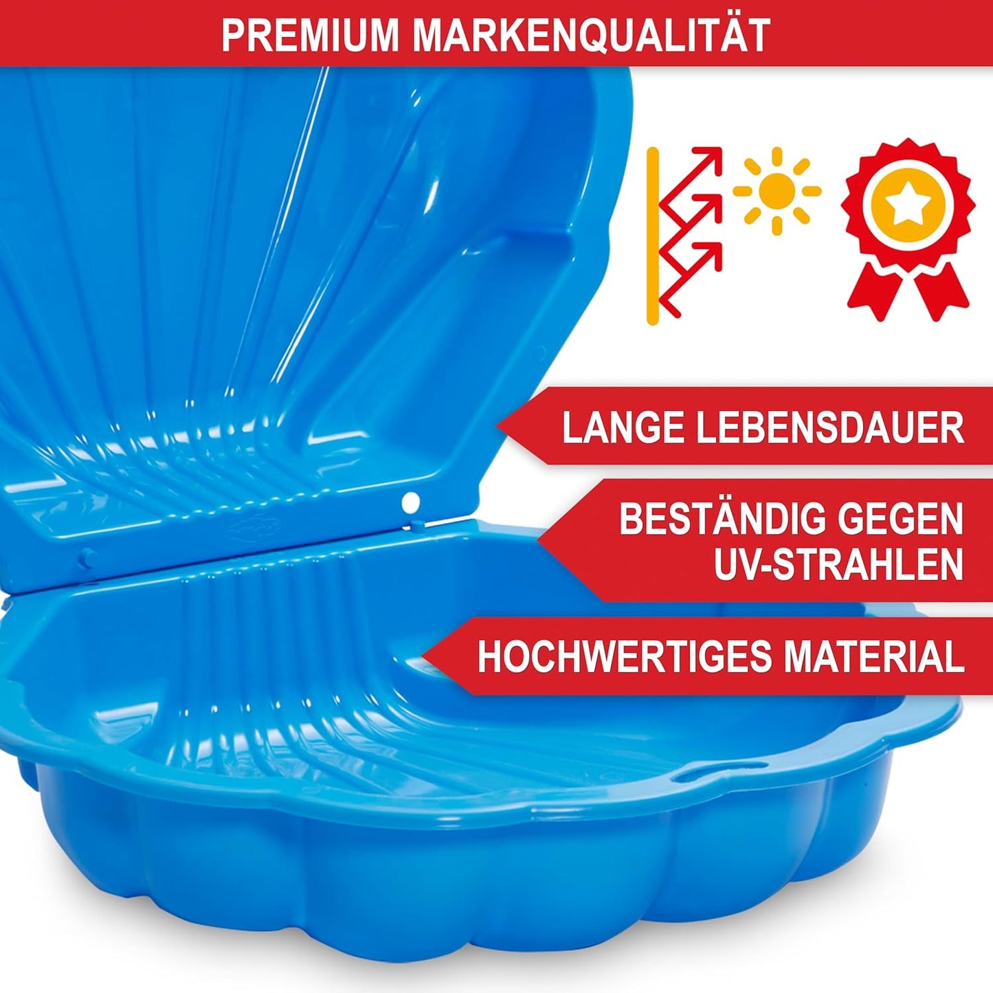 Sandkasten Muschel Blau 88 x 78 x 38