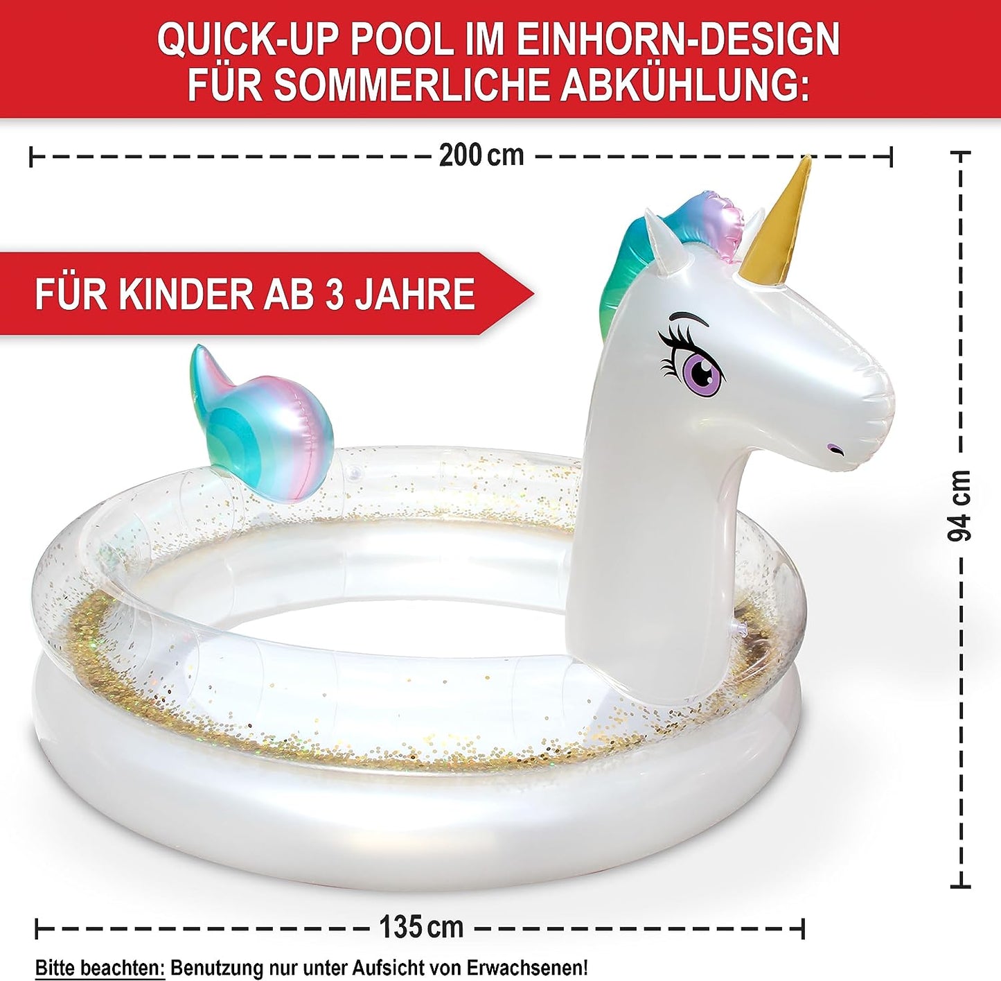 Einhorn Pool Spielzeug Schwimmtier Aufblasbar Badetier