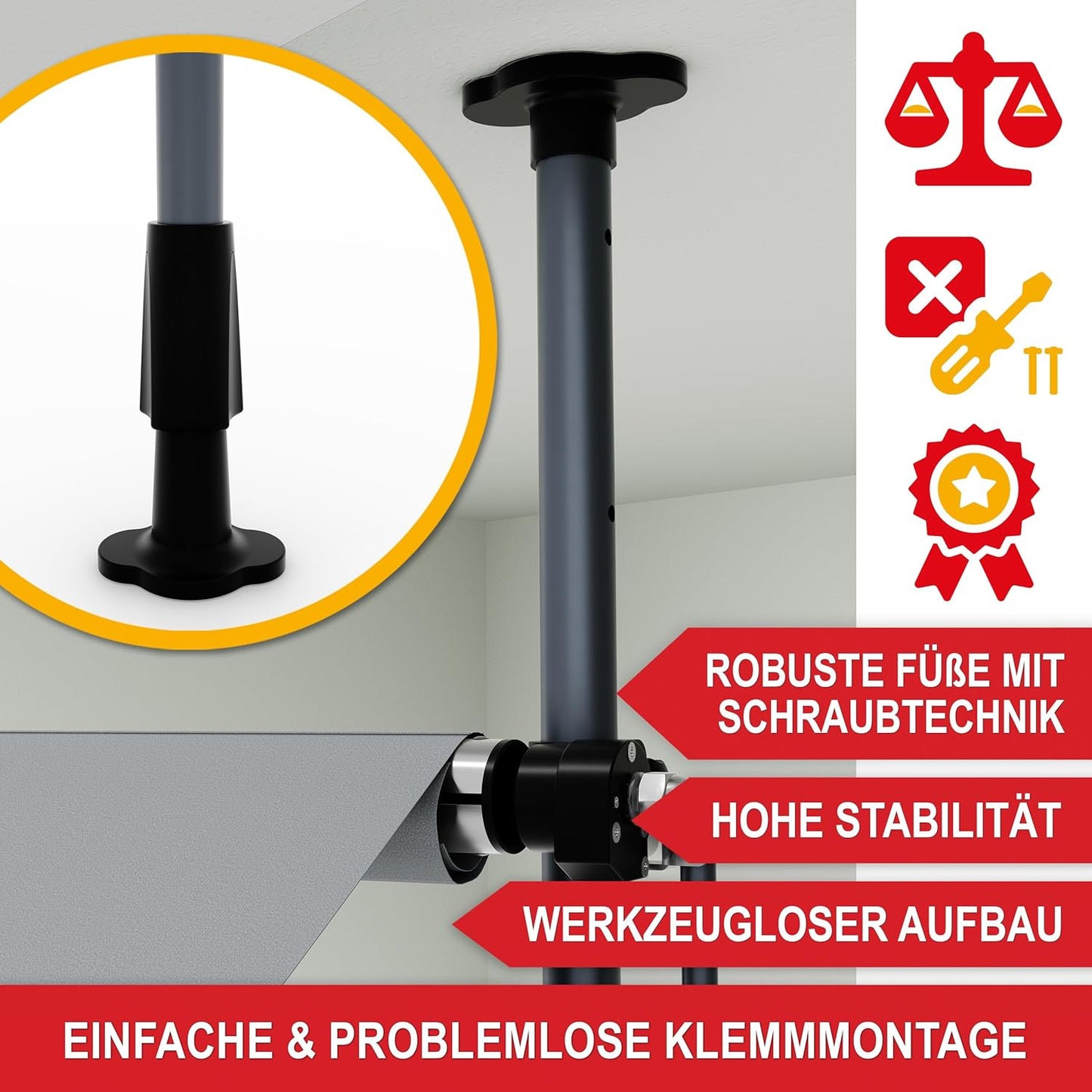 BITTE LESEN !!! Retourenware ! Sichtschutz 4m x 1,2m Klemmmarkise aufrollbar Balkonmarkise Balkon Terrasse Grau