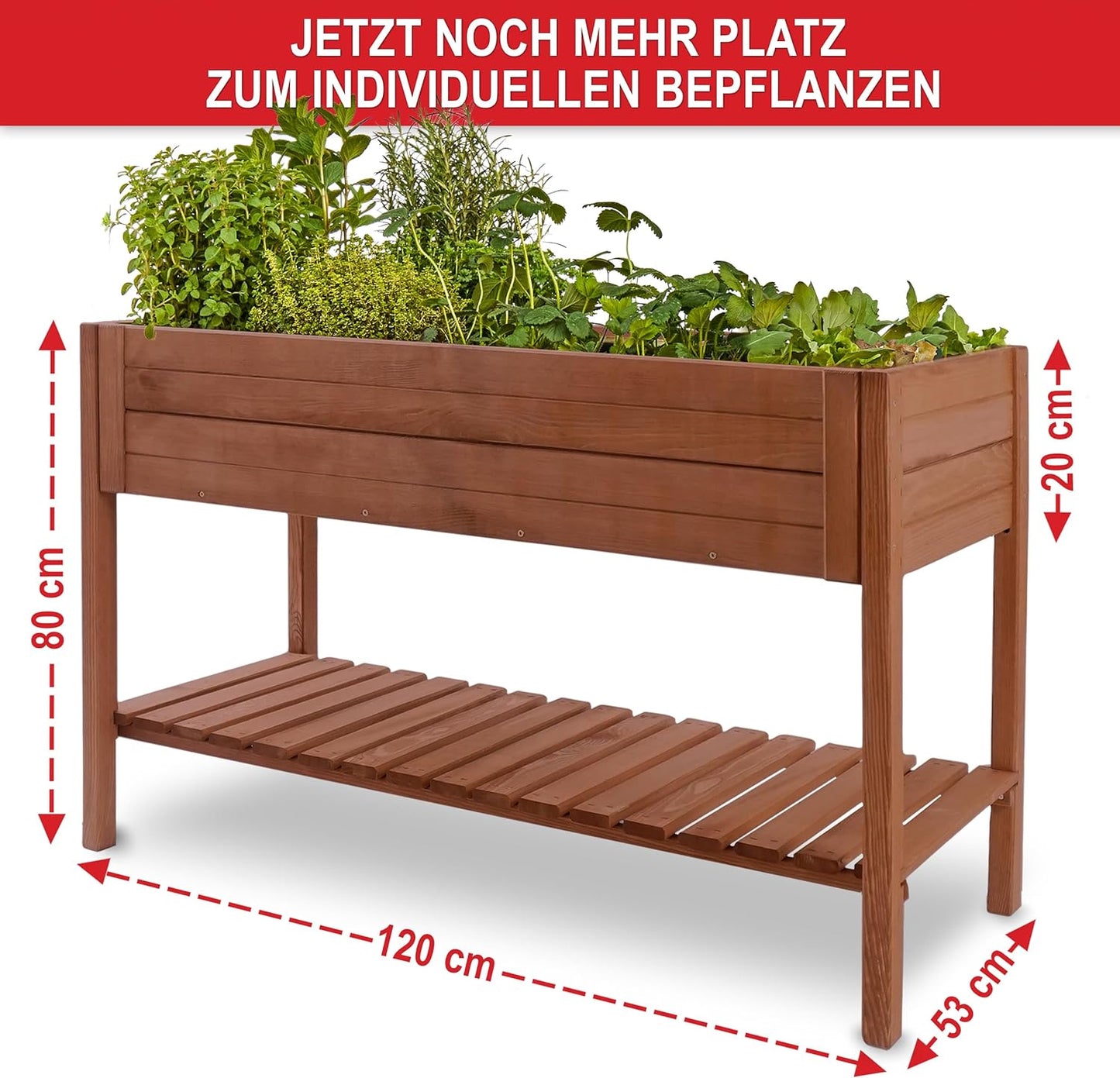XXL Hochbeet Pflanztisch Blumenbank