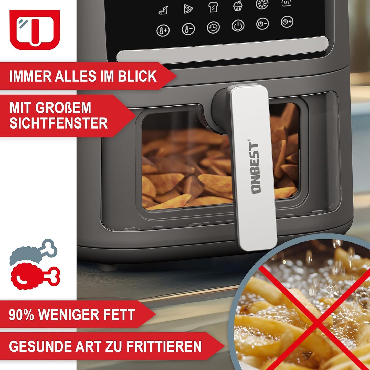 Heißluftfritteuse Airfryer
