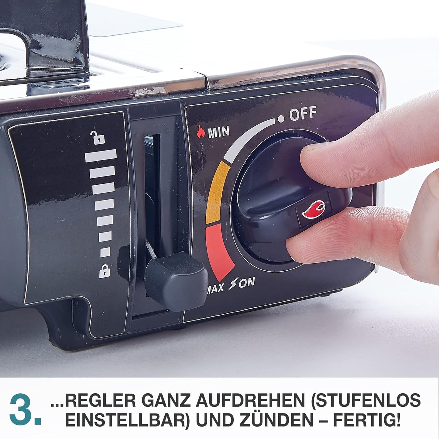 Campingkocher Edelstahl + 16 Butangas-Kartuschen CG-227