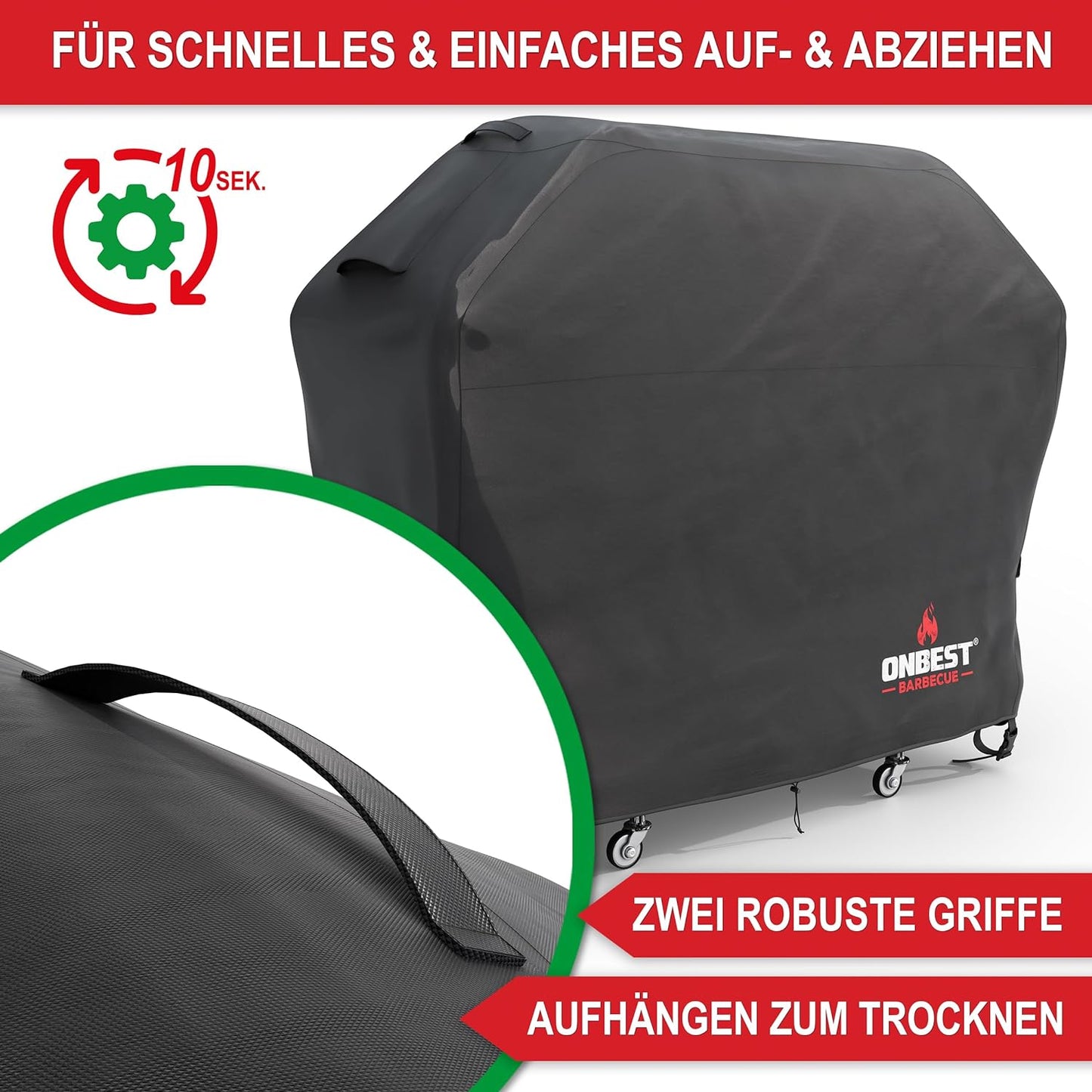 Grill Abdeckhaube 150 x 65 x 125 cm