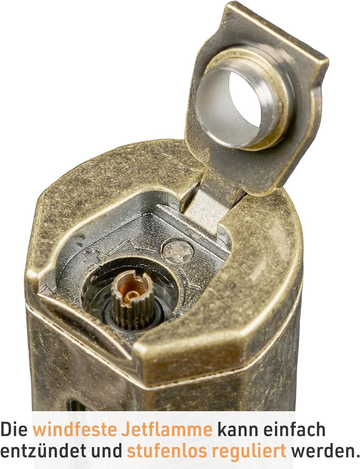 Unilite Feuerzeug Bronze Jet 491 Sturmfeuerzeug
