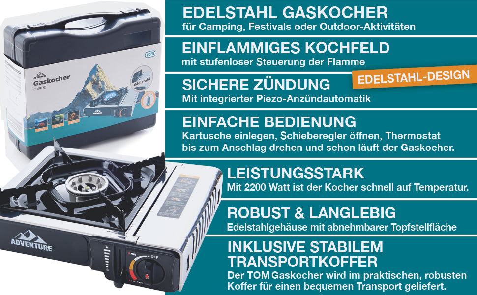 Campingkocher Edelstahl