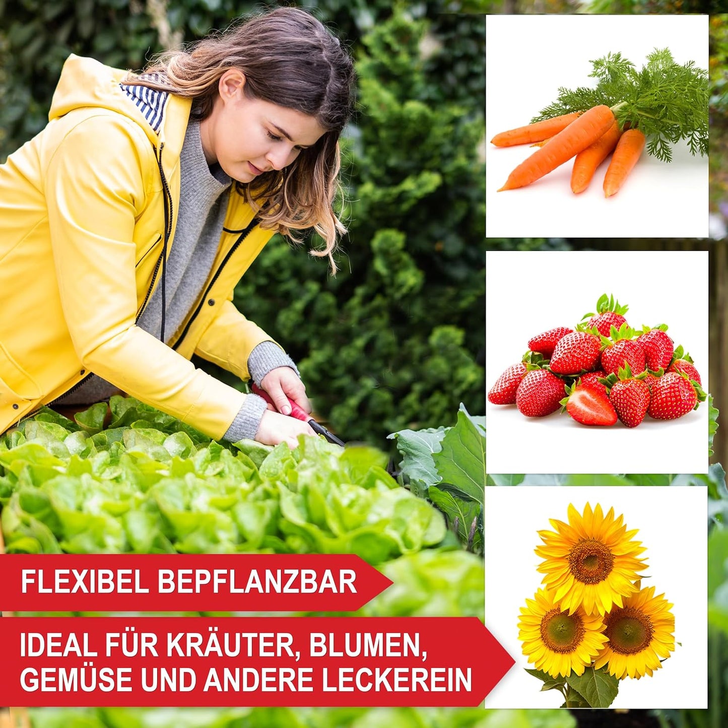XXL Hochbeet Pflanztisch Blumenbank
