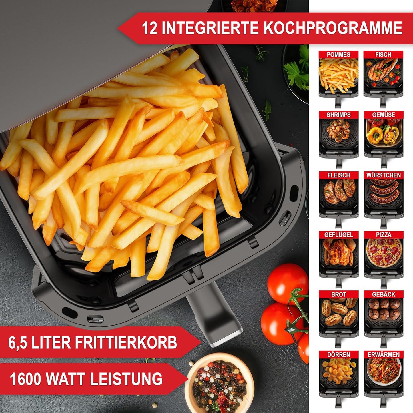 Heißluftfritteuse Airfryer