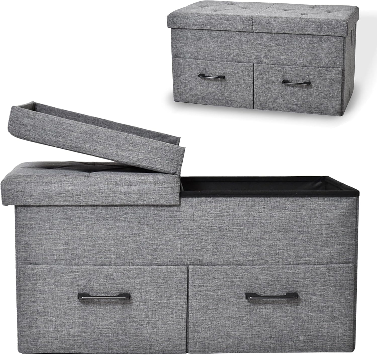 Sitzbank mit Stauraum »2 Schubladen« Sitztruhe 38 cm Tiefe x 77 cm Breite x 40 cm Höhe