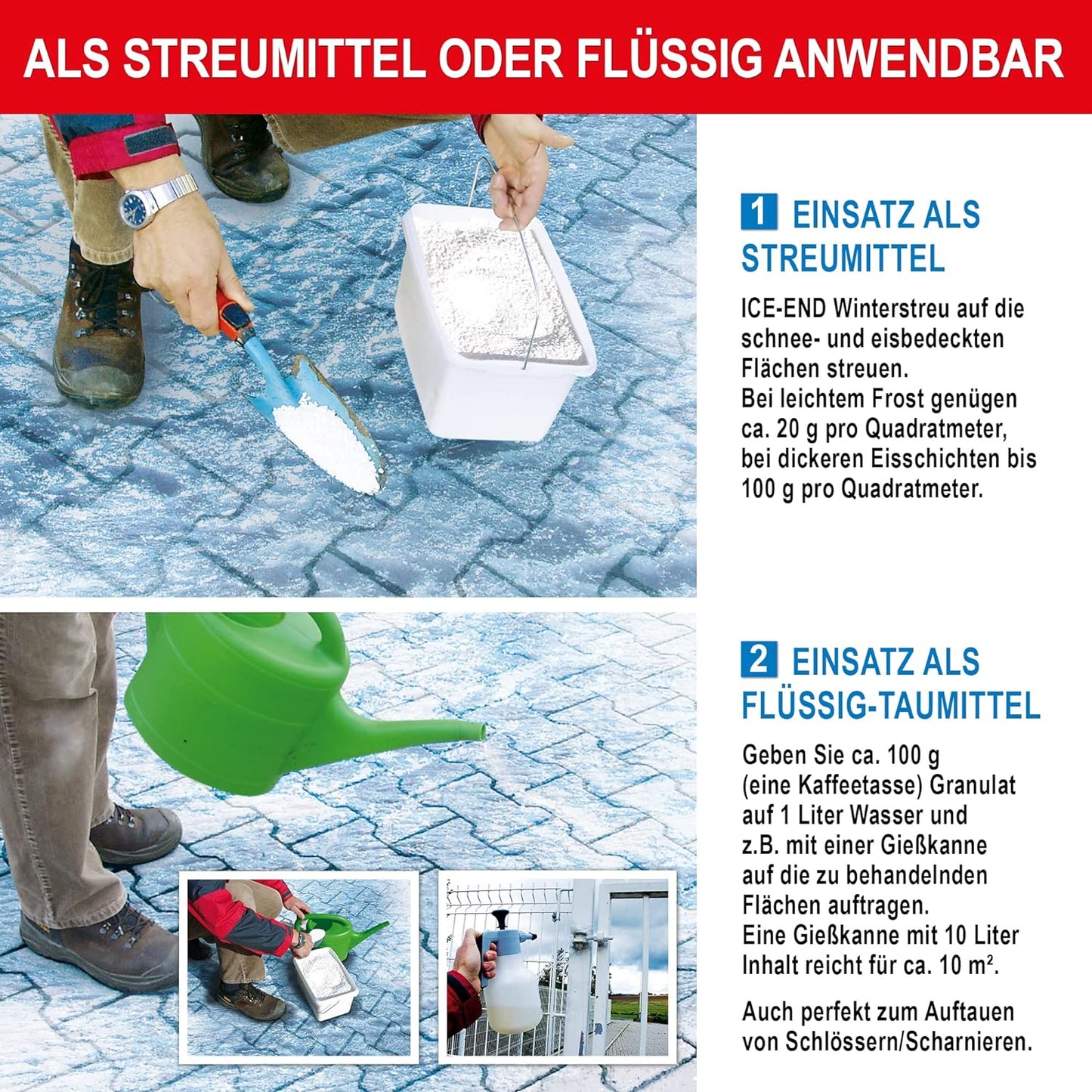 Winterstreugranulat Auftau Granulat Streumittel Alternative zu Streusalz Tierfreundlich & Umweltschonend