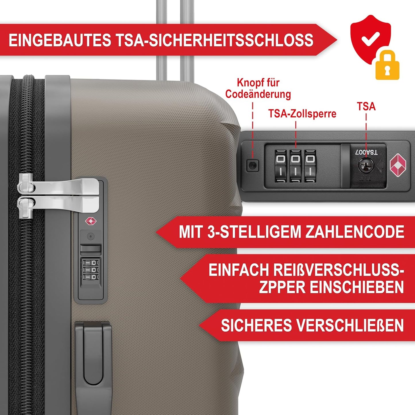 BITTE LESEN !!! Retourenware ! Hartschalenkoffer Kofferset 4-TLG. Reisetrolley Hand Koffer Champanger